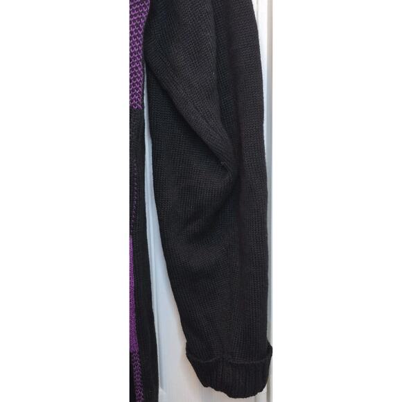 Woman Within Purple & Black Checkered Knit Crewneck Sweater Size 18/20 - Picture 3 of 7